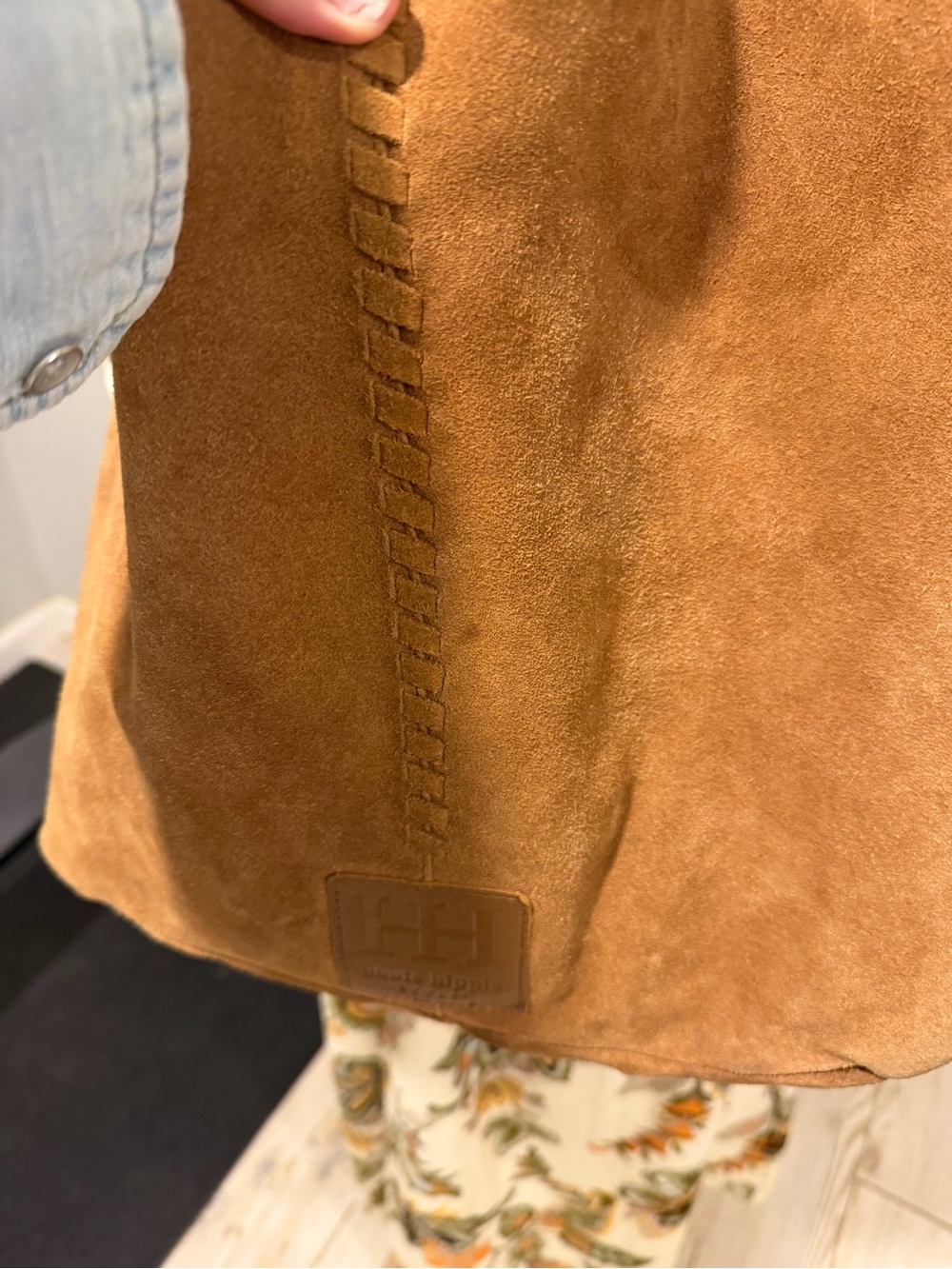 Haute Hippie Suede Hobo Bag in Tan Brown - Picture 3 of 13
